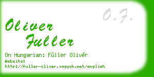 oliver fuller business card
