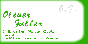 oliver fuller business card